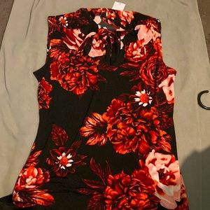 Red Flower Dress top